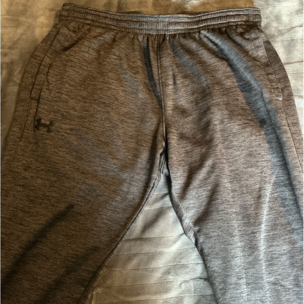 Under Armour Fleece Twist Sweatpants Mens Athletic Joggers In Gray  ( Size XL )